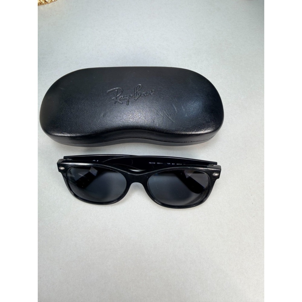 Ray-Ban RB2132 New Wayfarer 901 55mm Black Eyeglass Frames Reading RX w/ Case